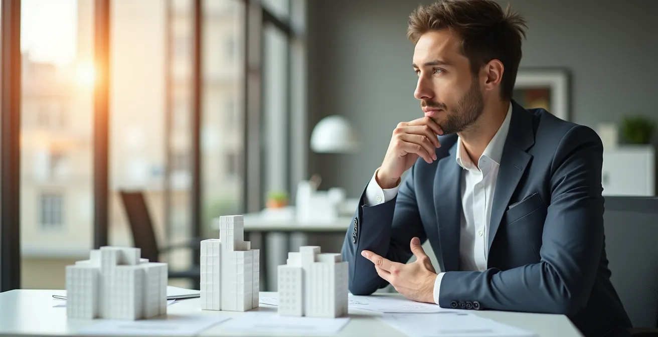 Concept visuel d'un bien immobilier utilisé comme levier financier pour générer des liquidités